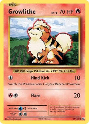 Growlithe - XY - Evolutions (EVO) - 17/108 - Common