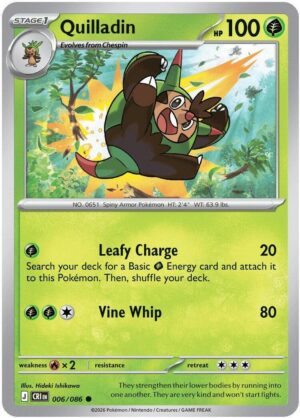 Quilladin - 006/086 - ME04: Chaos Rising (CRI) Reverse Holo