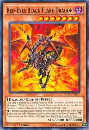 Red-Eyes Black Flare Dragon - Legendary Decks II LDK2-ENJ02 - Common