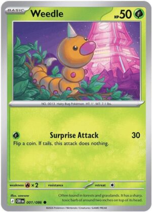 Weedle - 001/086 - ME04: Chaos Rising (CRI) - Common