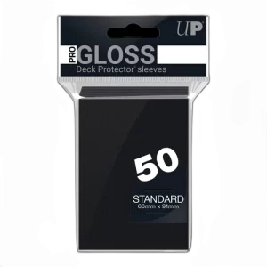 ultra pro sleeves standard 50 solid black gloss