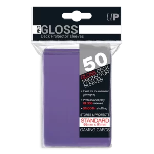 ultra pro sleeves standard 50 solid purple gloss
