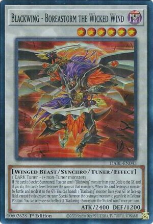 Blackwing - Boreastorm the Wicked Wind - Darkwing Blast DABL-EN043 - Super Rare