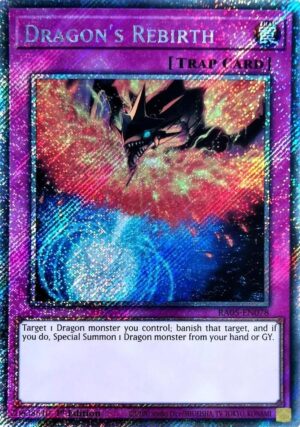 Dragon's Rebirth (Platinum Secret Rare) - Rarity Collection 5 RA05-EN078 - Platinum Secret Rare