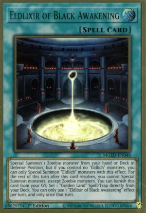 Eldlixir of Black Awakening - Maximum Gold: El Dorado MGED-EN049 - Premium Gold Rare