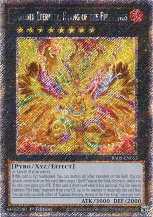 Garunix Eternity, Hyang of the Fire Kings (Platinum Secret Rare) - Rarity Collection 5 RA05-052 - Platinum Secret Rare