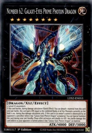 Number 62: Galaxy-Eyes Prime Photon Dragon - Legendary Duelists: Season 2 LDS2-EN053 - Common