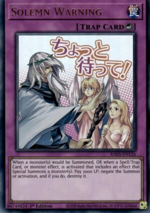 Solemn Warning - Rarity Collection 5 RA05-EN126 - Ultra Rare