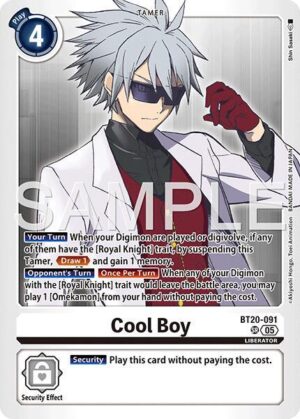 Cool Boy - BT20-091 (Reprint) - Advanced Booster Digimon Generation (BT20-091 SR)