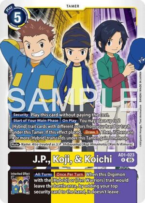 J.P., Koji, & Koichi - Advanced Booster Digimon Generation (AD1-023 R)