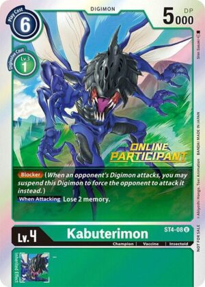 Kabuterimon - ST4-08 (2021 Championship Online Regional) [Online Participant] - Starter Deck 04: Giga Green (ST4-08 U)