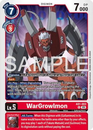 WarGrowlmon - AD1-003 - Advanced Booster Digimon Generation (AD1-003 R)